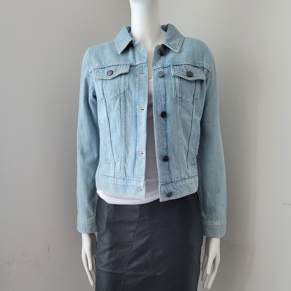 THEORY Declyn Denim Jean Jacket P XS - Picture 2 of 7
